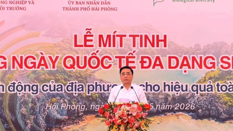 Thứ trưởng Nông nghiệp và Môi trường Nguyễn Quốc Trị phát biểu tại sự kiện. (Ảnh: TL)