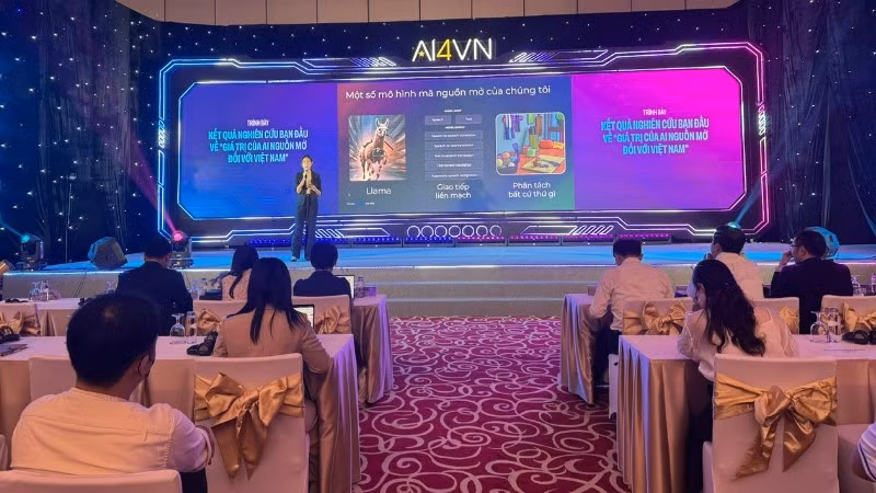 Ngày hội Trí tuệ nhân tạo Việt Nam (AI4VN 2025) với chủ đề "Vietnam in the Global AI Race-Việt Nam trong cuộc đua AI toàn cầu". (Ảnh: BÍCH LIÊN)