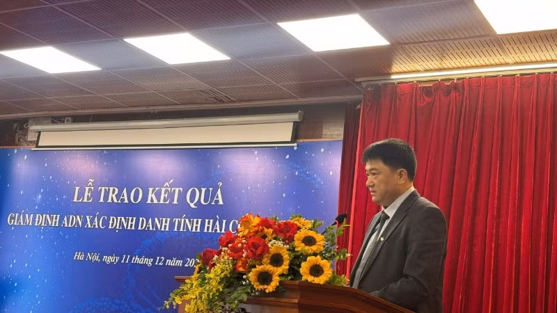 Giáo sư, Tiến sĩ Chu Hoàng Hà, Phó Chủ tịch Viện Hàn lâm Khoa học và Công nghệ Việt Nam phát biểu tại sự kiện. 