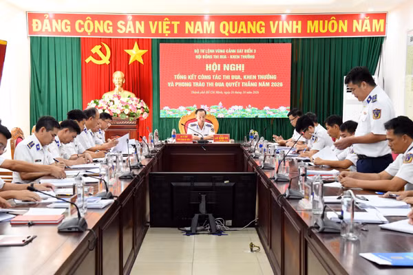 Quang cảnh hội nghị. (Ảnh: Cảnh sát biển cung cấp)