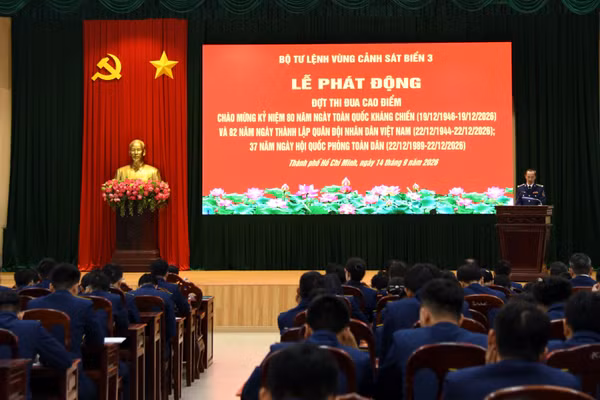 Quang cảnh lễ phát động. (Ảnh: Cảnh sát biển cung cấp)