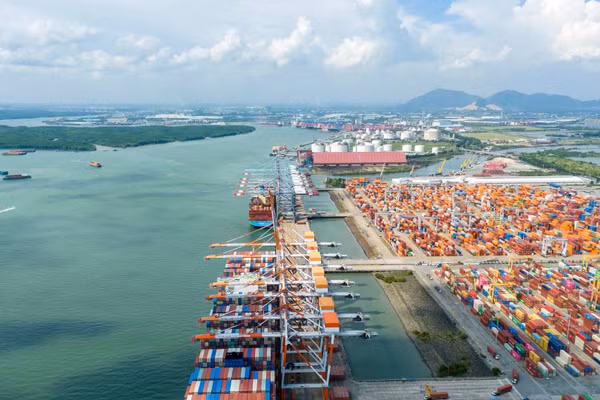 Một góc cảng Cái Mép-Thị Vải, Thành phố Hồ Chí Minh. (Ảnh: Doanh nghiệp cảng cung cấp)