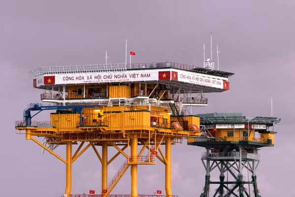 Nhà giàn DK1/20 ở cụm Ba Kè, thềm lục địa phía nam Tổ quốc tháng 5/2026. 