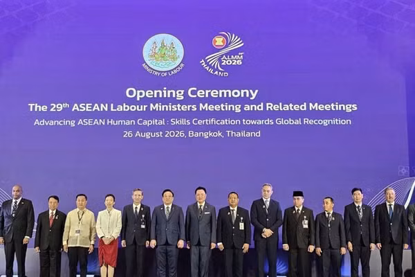 Lễ khai mạc Hội nghị Bộ trưởng Lao động ASEAN lần thứ 29. (Ảnh: CTV)