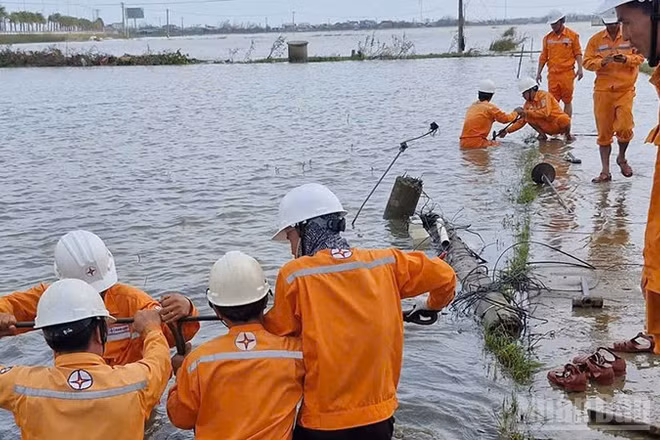 EVNCPC đã khôi phục cấp điện cho gần 1,19 triệu khách hàng bị ảnh hưởng bởi mưa, lũ.