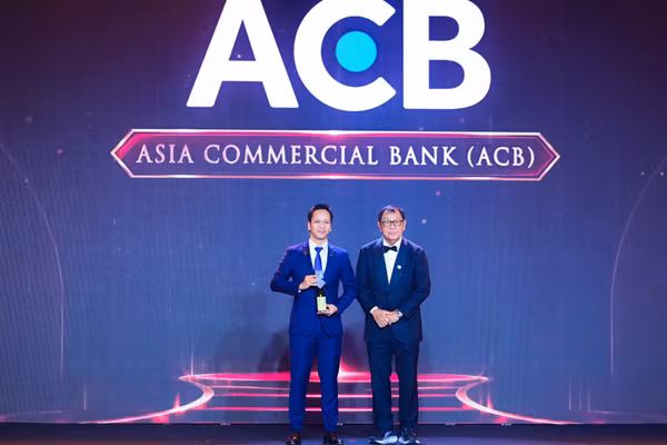 ACB được vinh danh tại hạng mục Corporate Excellence Award (Doanh nghiệp Xuất sắc châu Á). (Ảnh: ACB)