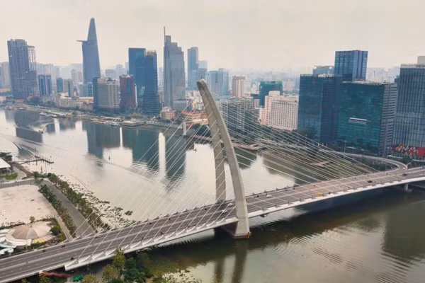 Trung tâm Tài chính quốc tế Việt Nam tại Thành phố Hồ Chí Minh là điểm kết nối dòng vốn quốc tế, trong đó có các định chế tài chính của Anh. (Ảnh: Tùng Anh)