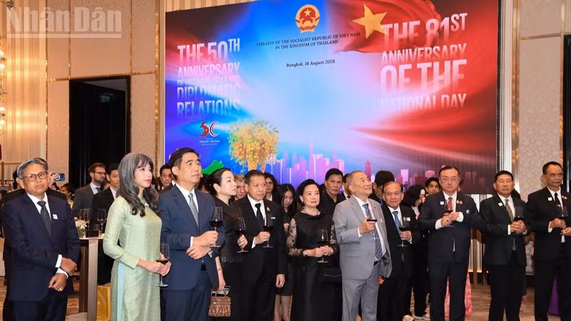 Lễ kỷ niệm 50 năm thiết lập quan hệ ngoại giao Việt Nam-Thái Lan và 81 năm Quốc khánh Việt Nam. (Ảnh: MINH THẮNG)