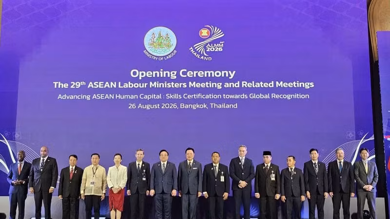 Lễ khai mạc Hội nghị Bộ trưởng Lao động ASEAN lần thứ 29. (Ảnh: CTV)