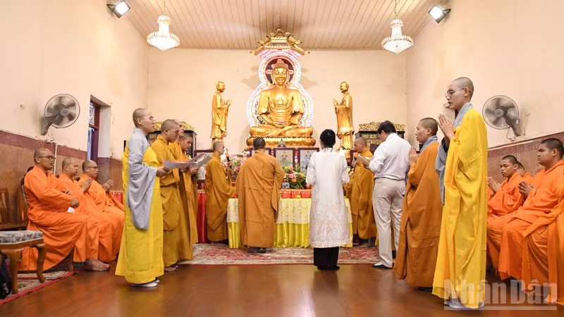 Buổi lễ được tổ chức tại chùa Phổ Phước ở thủ đô Bangkok.