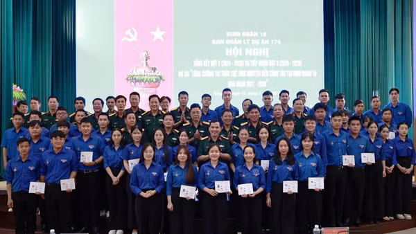 Các bạn trí thức trẻ tham gia Dự án “Tăng cường trí thức trẻ tình nguyện đến công tác tại các khu kinh tế-quốc phòng giai đoạn 2021-2030” tại Binh đoàn 16