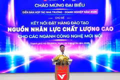 Thứ trưởng Giáo dục và Đào tạo Lê Quân phát biểu tại diễn đàn. (Ảnh: CAO TÂN)