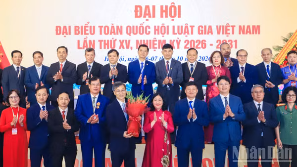 Khai mạc Đại hội Đại biểu toàn quốc Hội Luật gia Việt Nam lần thứ XV. (Ảnh: HÀ NHUNG)
