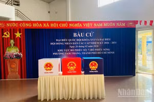 Khu vực bỏ phiếu sớm số 7, bầu đại biểu Quốc hội khóa XVI và đại biểu Hội đồng nhân dân các cấp nhiệm kỳ 2026-2031, ngày 26/2/2026, tại phường Tam Thắng, Thành phố Hồ Chí Minh. (Ảnh: HẢI CHÍNH) 