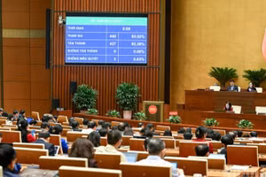 Quốc hội thông qua Luật Báo chí (sửa đổi), ngày 10/12/2025. (Ảnh: DUY LINH)