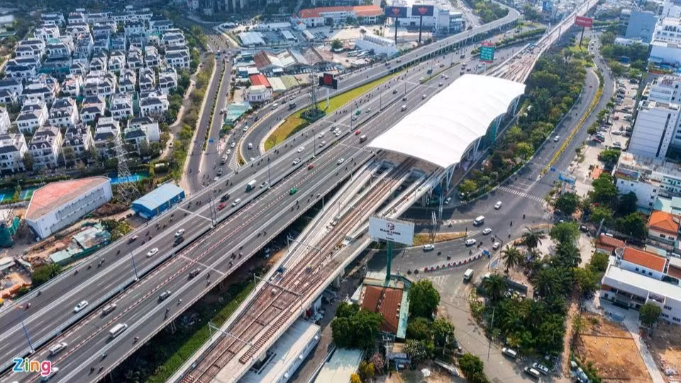Tuyến metro số 1 Thành phố Hồ Chí Minh. (Ảnh: THẾ ANH)