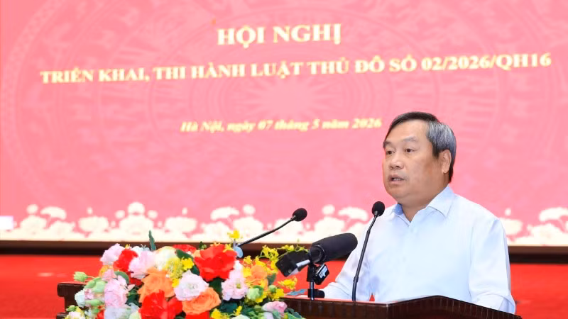 Chủ tịch Ủy ban nhân dân thành phố Hà Nội Vũ Đại Thắng quán triệt, triển khai nội dung chính Chỉ thị của Ban Thường vụ Thành ủy và Kế hoạch của Ủy ban nhân dân thành phố về tổ chức thi hành Luật Thủ đô năm 2026. 