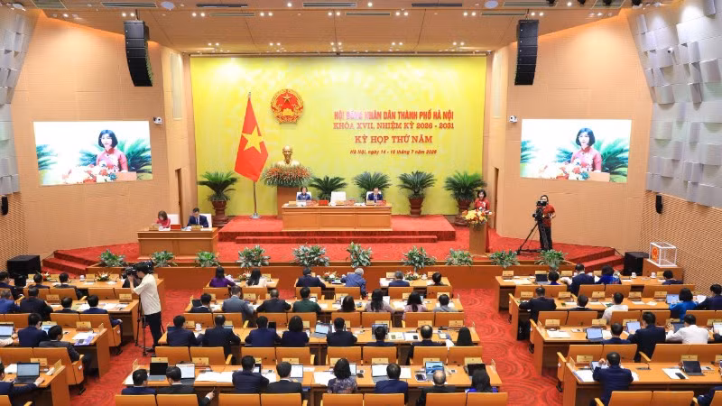 Hà Nội khai mạc kỳ họp thứ 5 Hội đồng nhân dân thành phố khóa XVII.