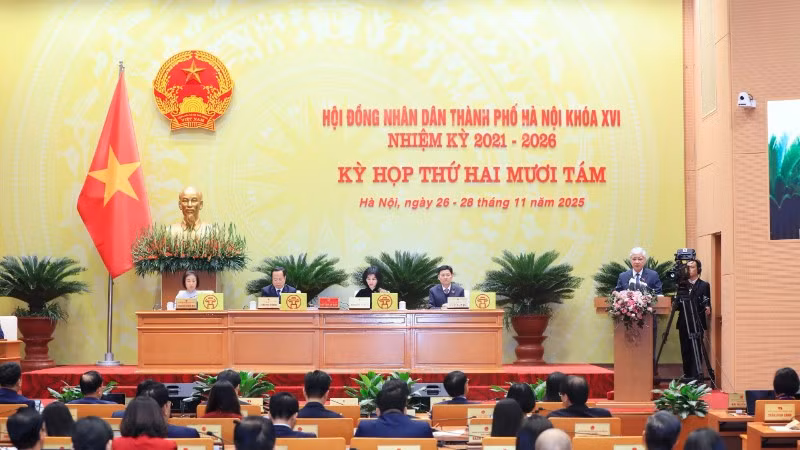 Quang cảnh Kỳ họp thứ 28 của Hội đồng nhân dân thành phố khóa 16.