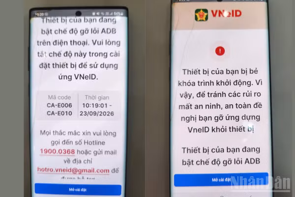 Hai trường hợp có thể bị khóa tài khoản VNeID từ 28/9.