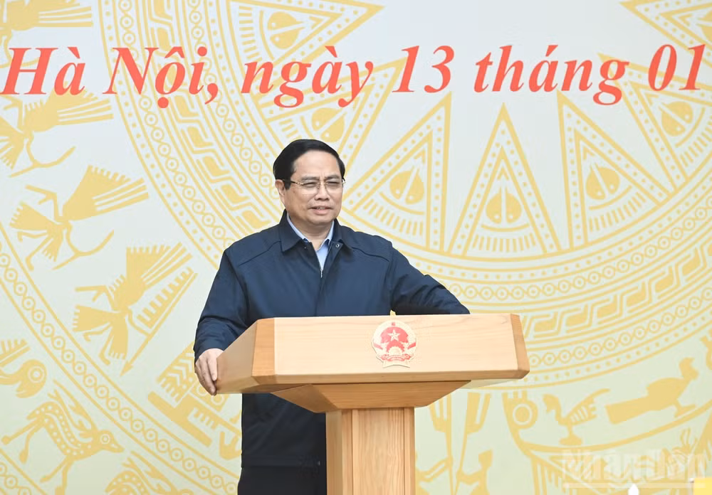 Thủ tướng Chính phủ Phạm Minh Chính chủ trì Phiên họp thứ 5 của Ban Chỉ đạo. (Ảnh: TRẦN HẢI)
