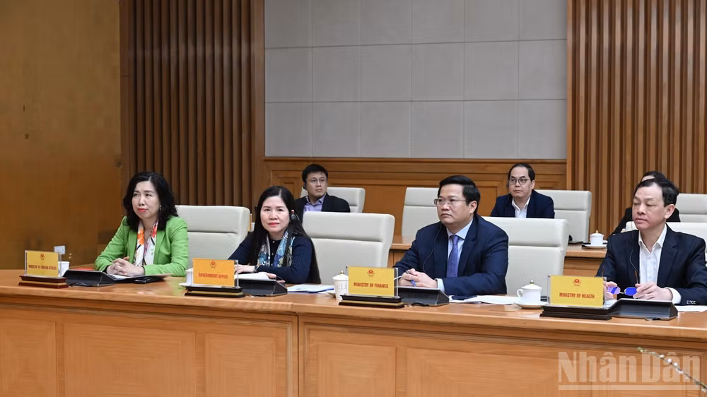 Lãnh đạo các bộ, ngành tham dự buổi tiếp.