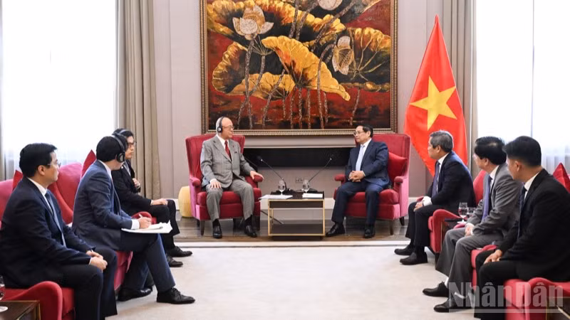 Quang cảnh buổi tiếp. (Ảnh: TRẦN HẢI)