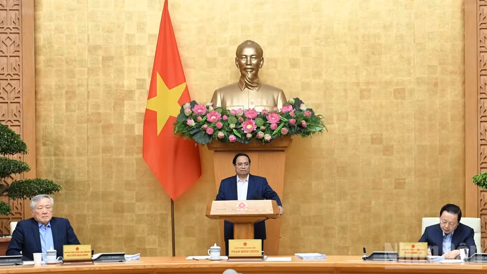 Thủ tướng Phạm Minh Chính chủ trì Phiên họp Chính phủ thường kỳ tháng 11. (Ảnh: TRẦN HẢI)