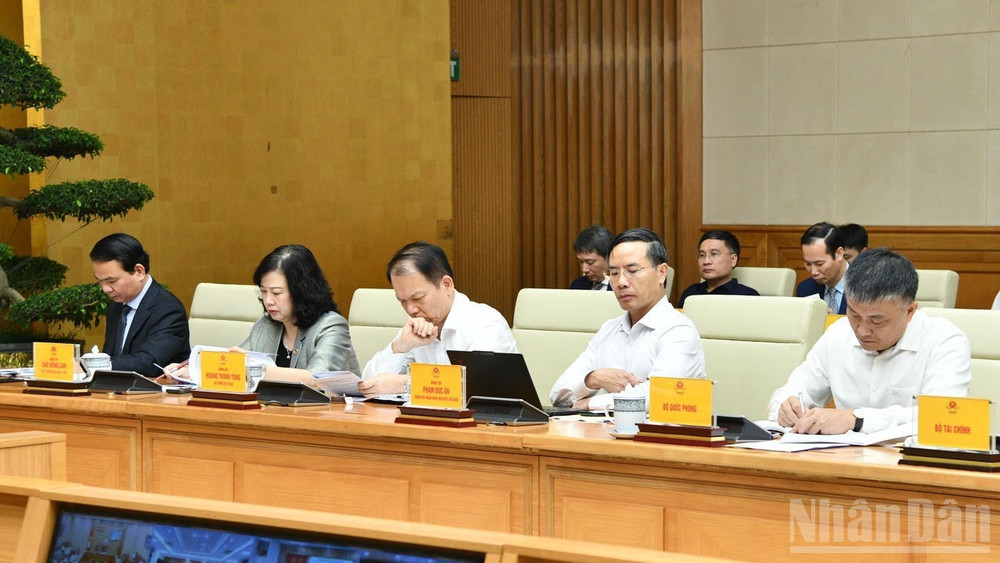 Lãnh đạo các bộ, ngành Trung ương tham dự hội nghị. (Ảnh: THANH GIANG)