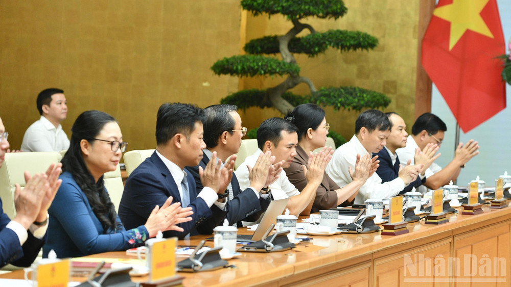 Lãnh đạo một số bộ, ngành tham dự Hội nghị tổng kết năm học 2025-2026, triển khai nhiệm vụ năm học 2026-2027. (Ảnh: THANH GIANG)