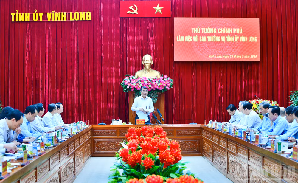 Quang cảnh buổi làm việc. (Ảnh: Thanh Giang)