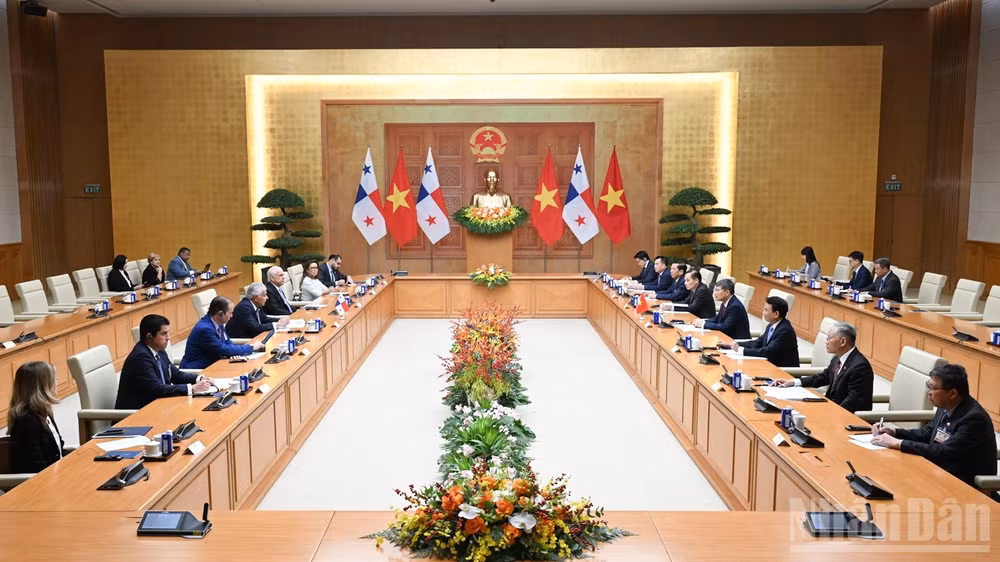 Quang cảnh cuộc hội kiến. (Ảnh: TRẦN HẢI)