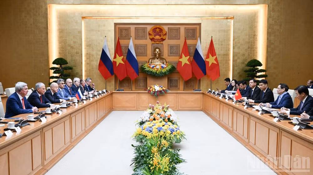 Quang cảnh buổi hội kiến. (Ảnh: Trần Hải)