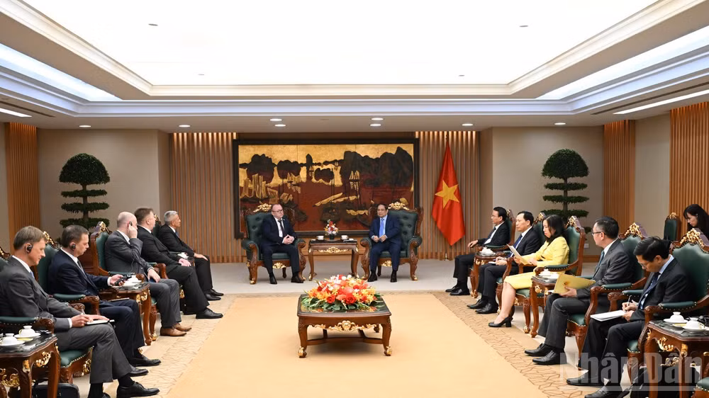Quang cảnh buổi tiếp. (Ảnh: TRẦN HẢI)