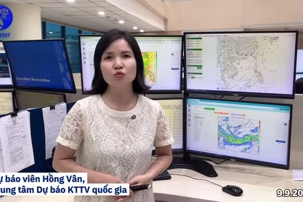 Dự báo viên Lê Thị Hồng Vân, phòng Dự báo thời tiết, Trung tâm Dự báo Khí tượng thủy văn quốc gia thông tin về đợt không khí lạnh đầu mùa.
