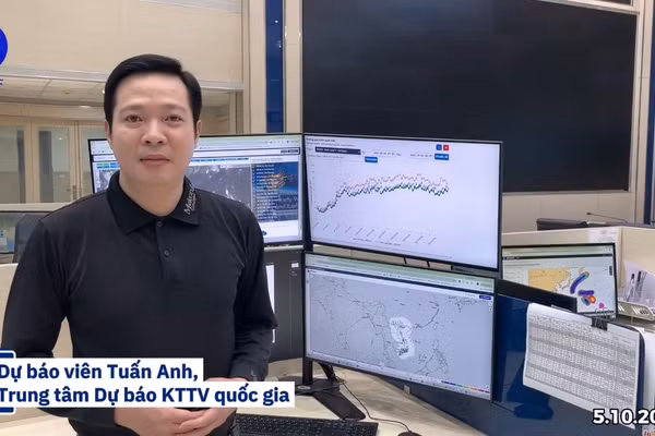 Dự báo viên Vũ Tuấn Anh, Phòng Dự báo thời tiết, Trung tâm Dự báo khí tượng thủy văn quốc gia, thông tin về diễn biến thời tiết những ngày tới.
