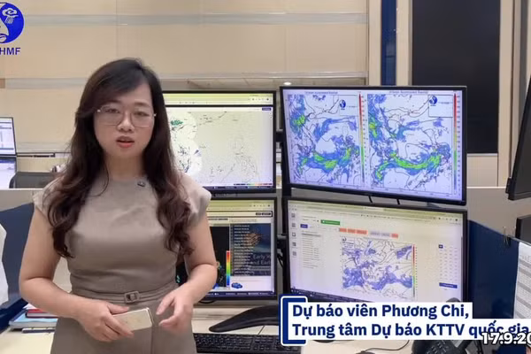 Dự báo viên Phạm Phương Chi, Phòng Dự báo thời tiết, Trung tâm Dự báo khí tượng thủy văn quốc gia cập nhật thông tin về mưa trong những ngày tới.