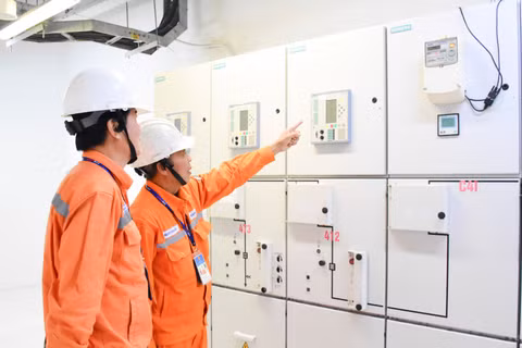 EVNHANOI tổ chức diễn tập theo phương án cung ứng điện. (Ảnh: EVNHANOI cung cấp) 