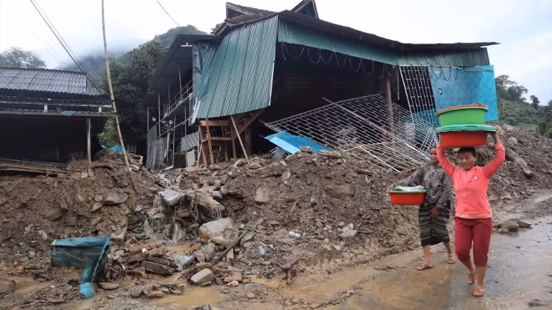 Trên địa bàn tỉnh Nghệ An có hơn 1.000 hộ dân cần được di dời khỏi vùng sạt lở nguy hiểm. (Ảnh: TRẦN TRUNG HIẾU)