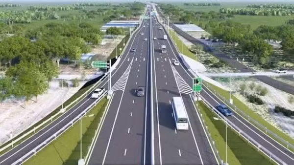Phối cảnh dự án đường Vành đai 4 Thành phố Hồ Chí Minh đoạn qua Bình Dương. (Ảnh: VÕ LÊ)