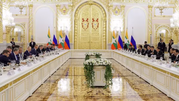 Toàn cảnh cuộc hội đàm. (Ảnh: Điện Kremlin)