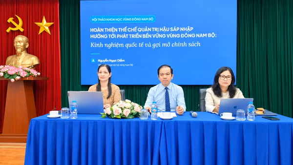 Các chuyên gia chủ trì hội thảo. (Ảnh: CAO TÂN)