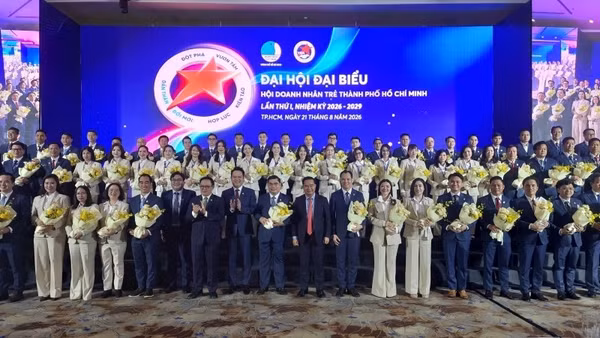Ra mắt Ban Chấp hành Hội Doanh nhân trẻ Thành phố Hồ Chí Minh lần thứ I, nhiệm kỳ 2026-2029 (Ảnh: CAO TÂN)