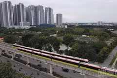 Tuyến metro Nhổn-ga Hà Nội sau 2 năm đi vào hoạt động đã vận chuyển gần 14,2 triệu lượt hành khách. (Ảnh: HOÀNG ANH)