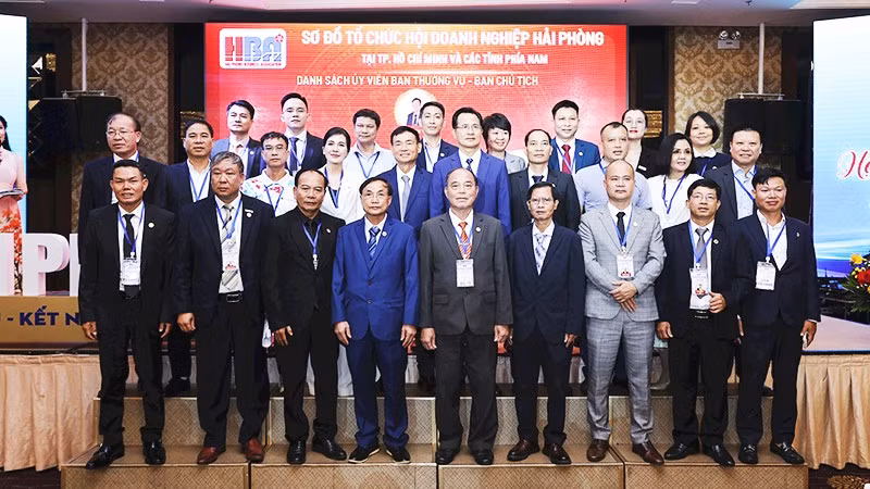 Ra mắt Ban Chấp hành Hội Doanh nghiệp Hải Phòng tại Thành phố Hồ Chí Minh và các tỉnh phía nam nhiệm kỳ 2026 - 2031. Ảnh: A.T