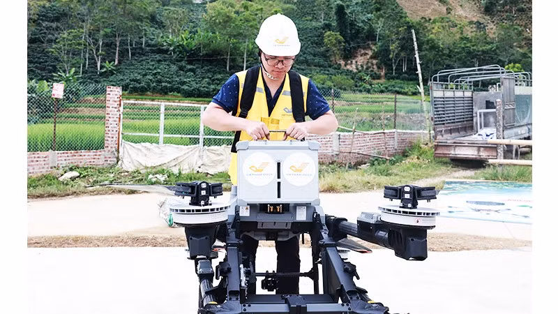 Thử nghiệm vận chuyển nông sản bằng UAV tại Điện Biên.