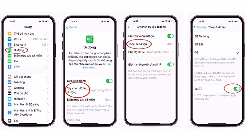 Hướng dẫn kích hoạt tính năng VoLTE trên điện thoại iPhone.
