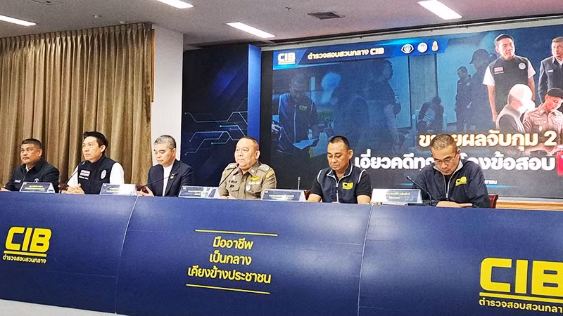 Cảnh sát Thái Lan thông báo diễn biến vụ việc. Ảnh: THE NATION