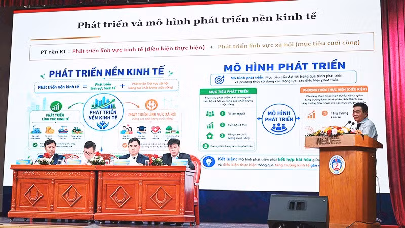 Chủ đề Xây dựng mô hình phát triển mới thu hút nhiều ý kiến tại hội thảo.