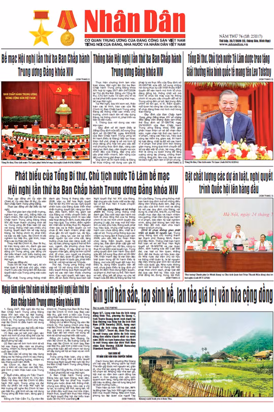 Báo Nhân Dân số 25817 